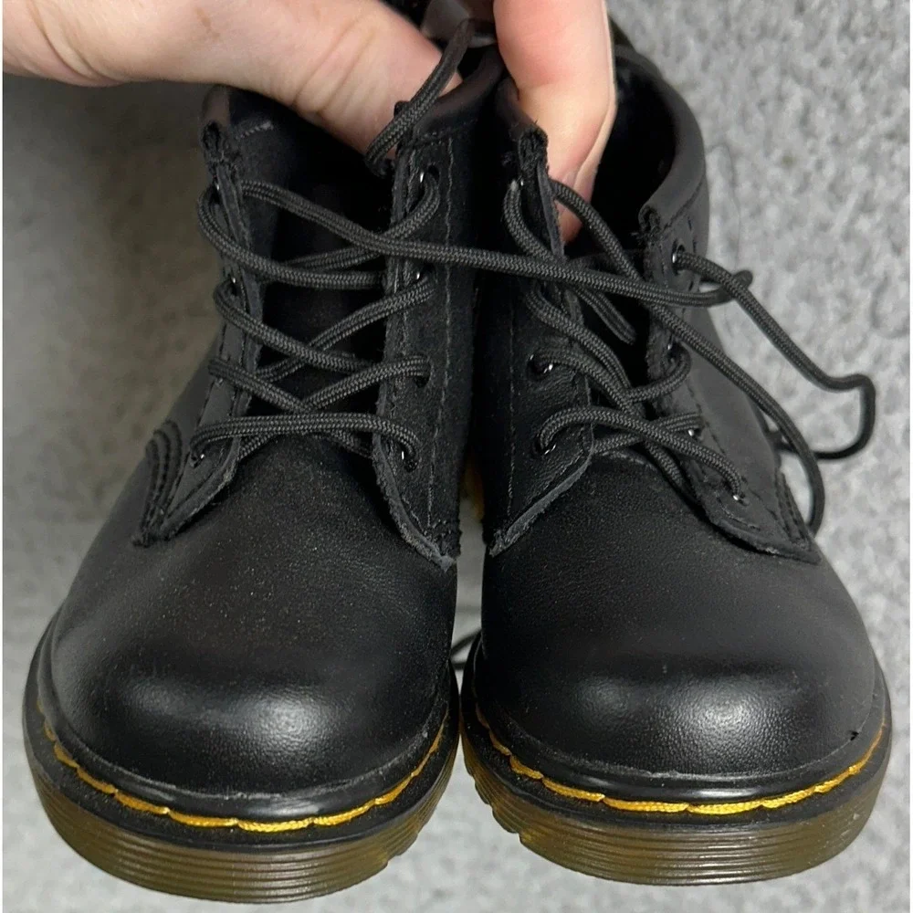 NEW Dr. Martens 1460 Shoes Toddler US 6 Black Leather Lace Up Boots Round Toe